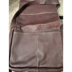 Stylish Latico NJ USA Dark Brown Leather Messenger Bag